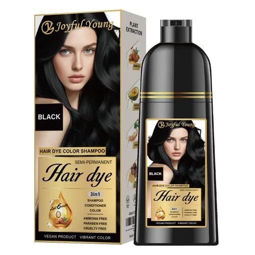 Miniatura 24 de Joyful Young Champú para teñir el cabello natural 3 EN 1, color de cabello para cobertura de canas, champú para teñir el cabello para mujeres