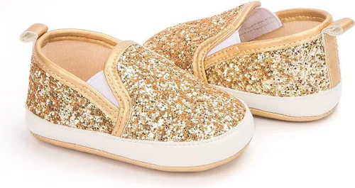 Miniatura 7 de Meckior Zapatos de lona para bebés, niñas y niños, suela suave, para niños pequeños, sin cordones, recién nacidos, cuna, mocasines, zapatillas
