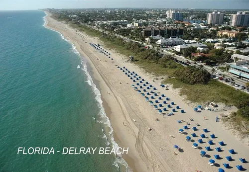 Miniatura 7 de Imanes para refrigerador de Florida USA United States (1 pieza, estilo: Delray Beach #FL116)