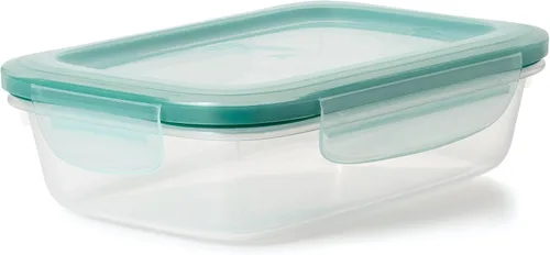 Miniatura 9 de OXO Good Grips Recipiente de Almacenamiento de Alimentos de Vidrio Rectangular con Sello Inteligente de 3.5 Tazas, Transparente (Paquete de 2)
