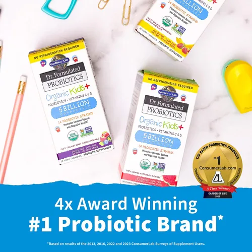 Miniatura 2 de Garden of Life - Probióticos para niños Probióticos orgánicos formulados para niños, sandía-acidophilus y probióticos promueve el sistema