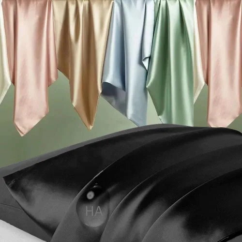 Miniatura 2 de DKBslik - Fundas de almohada de seda de morera tamaño Queen, suaves, antiacné, para cabello, piel y dormir bien, satén de seda natural refrescante