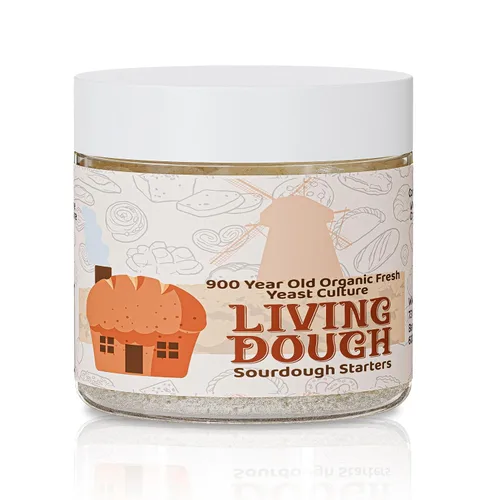 Miniatura 9 de Living Dough - Cultura de Masa Madre Amistosa Amish de 55 Años - Masa Madre Dulce y Orgánica para Hornear - Para Pan Artesanal, Masa para Pizza