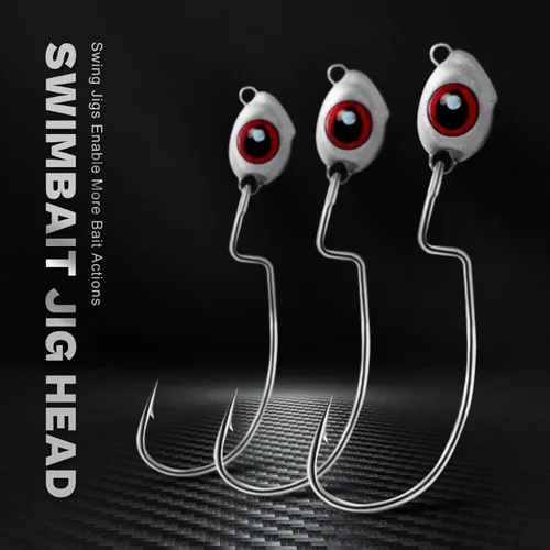 Miniatura 7 de OJY&DOIIIY - Cabezales de pesca con diseño de ojo de pez, paquete de 12/20 ganchos con peso para pesca de Texas Rig o Ned Rig 1/8 3/16 1/4 3/8 onzas