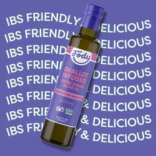 Miniatura 5 de Fody Foods Aceite de Oliva Virgen Extra Vegano Infusión de chalota de fabricación italiana Certificado bajo FODMAP Apto para tripas Fibras