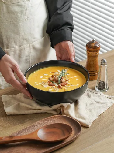 Miniatura 4 de Kanwone Tazones grandes para servir, 55 onzas, cuencos de cerámica para ensalada, pasta, tazones de sopa de porcelana, juego de 2, platos