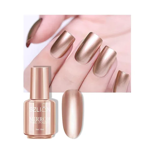 Miniatura 2 de Esmalte de uñas metálico, herramienta de manicura acrílica para bricolaje, esmalte de uñas de pintura de secado rápido y despega (morado)