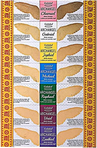 Colección de incienso de Arcángel | Chamuel, Gabriel, Jophiel, Michael, Raphael, Uriel, Zadkiel | 7 aromas distintos diseñados para cada arcángel |