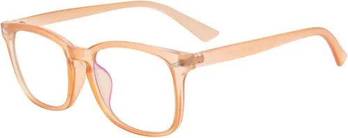 Miniatura 2 de MAXJULI - Lentes de bloqueo de luz azul, para lectura en computadora, juegos, televisión, teléfonos para mujeres y hombres (marrón claro mate)