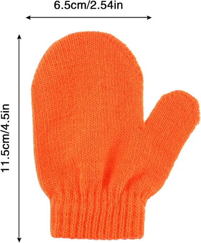 Miniatura 2 de Boao 12 pares de guantes de invierno para niños pequeños, guantes de punto para niños, guantes mágicos cálidos para niños y niñas, suministros