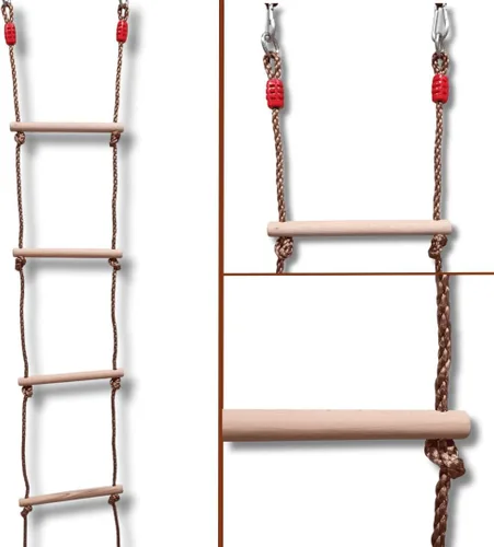 ISOP Escalera de cuerda para niños y adultos de 10 pies (9.8 ft) – Escalera para casa del árbol para niños – Equipo de escalada – Escaleras de