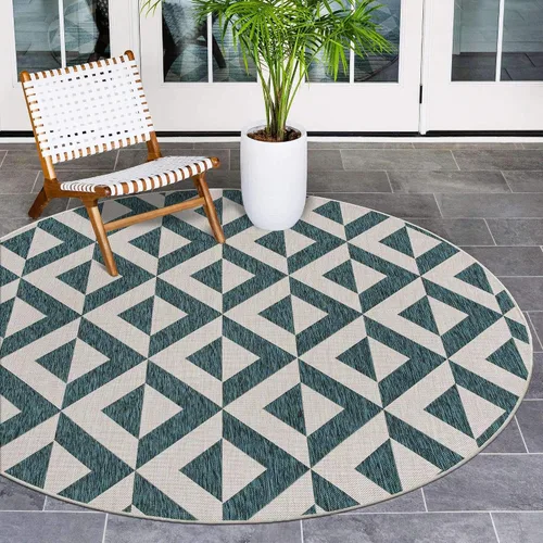 Miniatura 50 de Unique Loom Jill Zarin Outdoor Collection - Alfombra rectangular (2 pies 2 pulgadas x 3 pies 1 pulgadas, rectangular, beige y marrón)