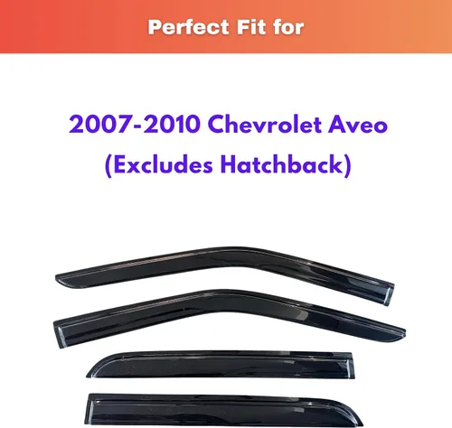 Miniatura 270 de KPY Visor de ventana compatible con Kia Soul 2009-2013, Protector contra lluvia de 4 unidades, deflectores de ventilación de ventana lateral
