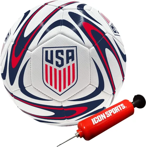 Miniatura 22 de Icon Sports Balón de fútbol oficial de la Federación de Fútbol de USA83BL-Blanco