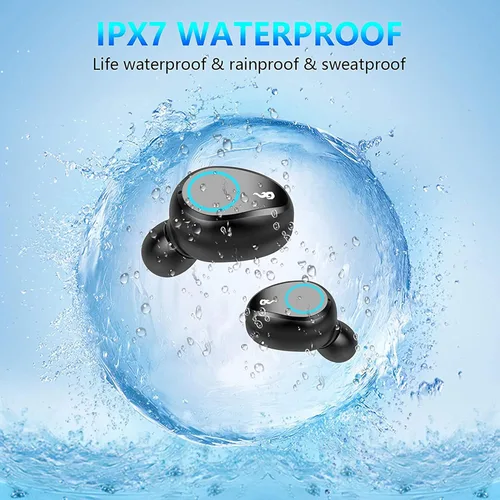 Miniatura 3 de Auriculares inalámbricos V5.3 Bluetooth compatibles con Xiaomi Mi 10 y pantalla LED PowerBank de 2,000 mAh, micrófono 8D Bass IPX7
