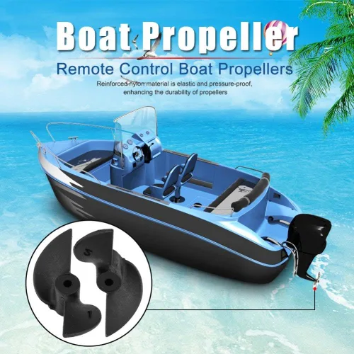 Miniatura 4 de Hélices de barco a control remoto, juego de 2 cuchillas de nailon duradero con rotación CW CCW de 0.079 in eje para control remoto entusiastas