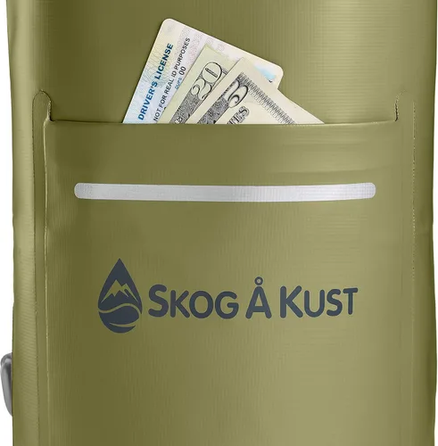 Miniatura 4 de Skog Å Kust DrySak - Bolsa impermeable con tapa enrollable para viajes y al aire libre - tamaños de 5, 10 y 20 litros Verde militar