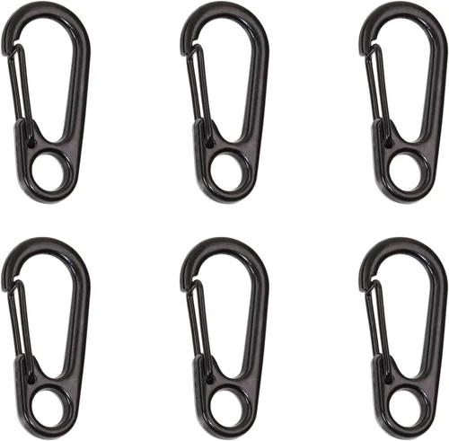 Mini Skater Tiny Alloy Clips Quick Release Paracord Keychains Spring Snap Hook for Work Car Keys Ring, Belt Loop, Dog Tags