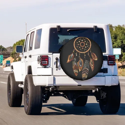 Miniatura 3 de Dream Catcher - Cubierta de neumático de repuesto a prueba de polvo, para remolque, RV, SUV y muchos vehículos, 15 pulgadas