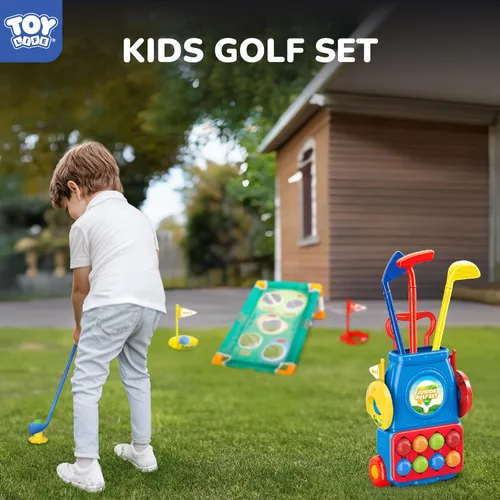 Miniatura 2 de TOY Life Set de palos de golf para niños, juego de golf para niños pequeños de 3 a 5 años, juego de golf para niños de 5 a 8 años, juguetes de golf