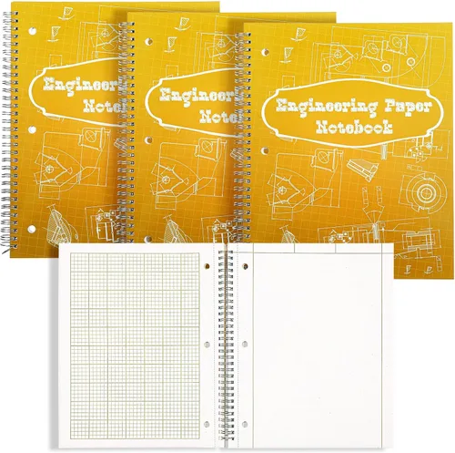 Miniatura 10 de Colarr Engineering Computation Pad 8.5" x 11" Engineering Wirebound Spiral Notebook Grid Pad 5 Squares Per Inch Graph Paper for Drafting Drawing