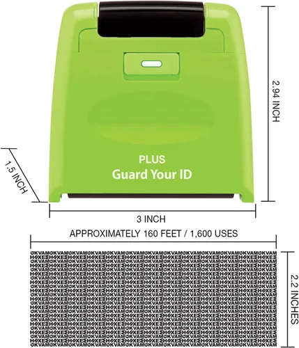 Miniatura 3 de Plus Guard Your ID - Sello de rodillo ancho, color verde