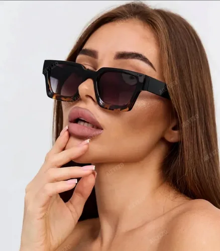 Miniatura 147 de AIEYEZO Gafas de sol cuadradas para mujeres y hombres, gafas de sol cuadradas con montura gruesa, estilo de diseñador simple