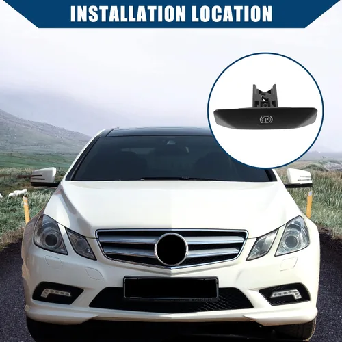 Miniatura 2 de A2044270020 - Manija de freno de estacionamiento interior para Mercedes-Benz C250 2012-2015, duradero, plástico, 1 unidad, color negro