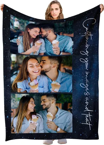 Miniatura 29 de Manta personalizada con imagen, manta de fotos personalizada, manta personalizada, regalos personalizados para novio, novia, mamá