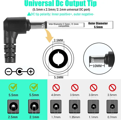 Miniatura 3 de Adaptador de fuente de alimentación de 24 V, 10 A, 240 W, 100-240 V CA a CC 24 voltios y 10 amperios con conector de salida de CC de 0.217 in x