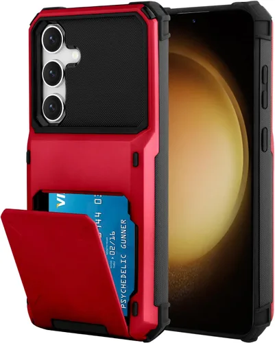 Miniatura 113 de Funda tipo cartera para Samsung Galaxy S22 Ultra con 4 ranuras para tarjetas de crédito a prueba de golpes, funda híbrida de protección reforzada