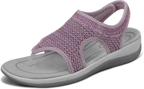 Miniatura 8 de Orthofeet Sandalias de soporte de arco para mujer, ideales para aliviar el dolor de talón y pies. Tejido de punto elástico con soporte de arco