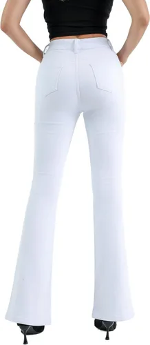 Miniatura 2 de Y imoso Womens High Waisted Stretch Flare Jeans Destroyed Curvy Bootcut Denim Long Pants