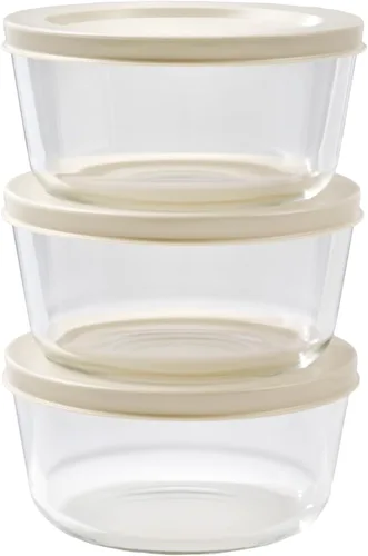Miniatura 59 de Juego de 8 recipientes de vidrio para almacenamiento de alimentos (4 recipientes + 4 tapas sin BPA), 6.5 tazas, a prueba de fugas, aptos