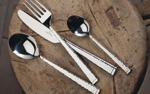 Miniatura 2 de Villeroy & Boch Blacksmith - Juego de cubiertos de 60 piezas, acero inoxidable 18/10, servicio para 12, caja de regalo
