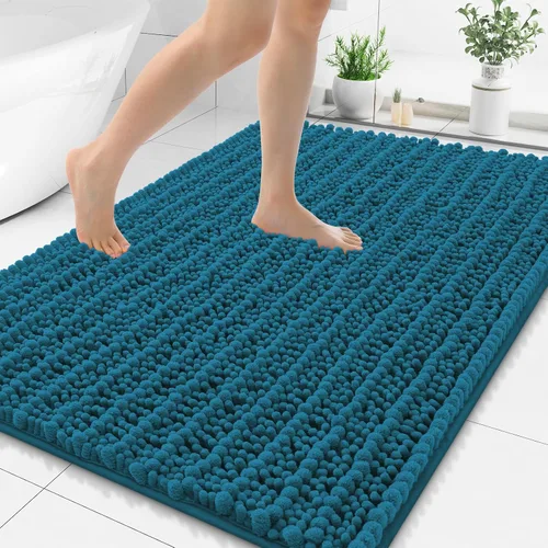 Miniatura 35 de Smiry Alfombras de Baño 24x16 pulgadas, Alfombras de Baño de Chenilla Extra Suaves y Absorbentes, Respaldo de Goma Antideslizante, Lavable a Máquina