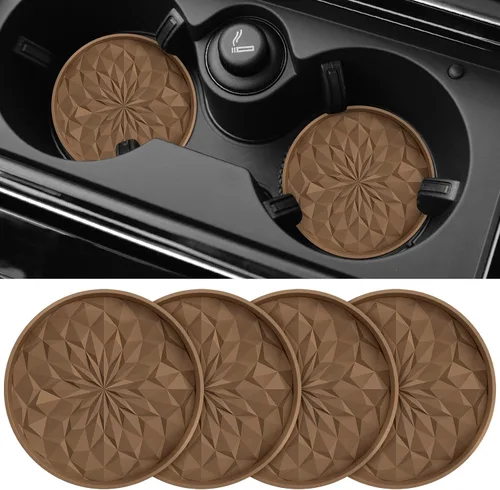 Miniatura 14 de ME.FAN Posavasos de automóvil para portavasos [4 unidades] – Alfombrillas de silicona para tazas de 2.75 pulgadas para automóvil – Accesorios