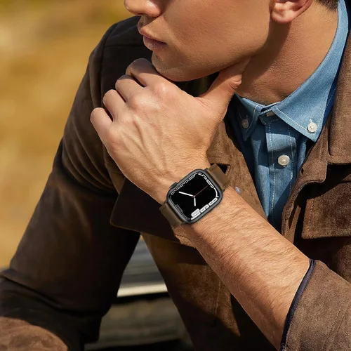 Miniatura 7 de EDIMENS Correas de cuero compatibles con Apple Watch de 1.81 pulgadas, 1.77 pulgadas, 1.73 pulgadas, 1.65 pulgadas (serie 1, 2, 3) para hombres