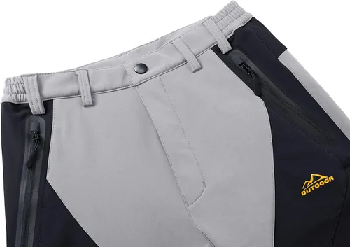 Miniatura 4 de MAGCOMSEN Men's Winter Pants Snow Pants Fleece Lined Water Resistant 4 Zip Pockets Skiing Pants