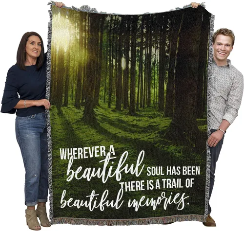 Pure Country Weavers Manta con texto en inglés «Wherever A Beautiful Soul Has Been, There is A Trail of Beautiful Memories», tapiz de regalo de