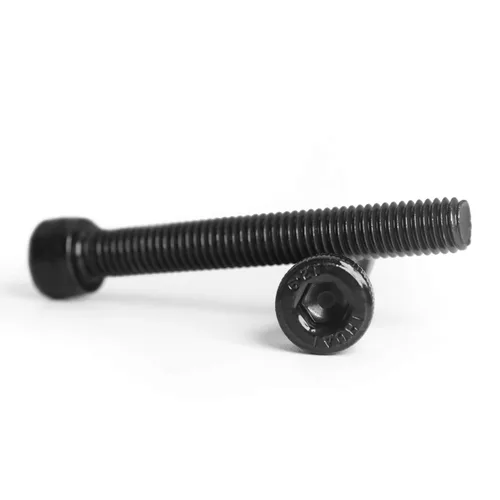 Miniatura 7 de Tornillos de cabeza hueca M4 x 0.236 pulgadas, tornillos hexagonales de acero de aleación de grado 12.9, acabado de óxido negro, totalmente roscado