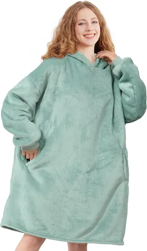 Miniatura 23 de AmyHomie Manta con capucha para adultos y adolescentes, manta con capucha Sherpa de gran tamaño, cálida y acogedora como regalo de cumpleaños