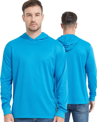 Miniatura 9 de ProtectX Sudadera ligera de manga larga con protección solar de alta visibilidad, UPF 50+ de secado rápido, camisa SPF UV, ropa activa