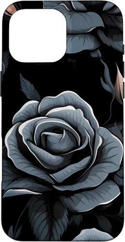 Miniatura 19 de Black Rose Floral Flower Case for iPhone 16