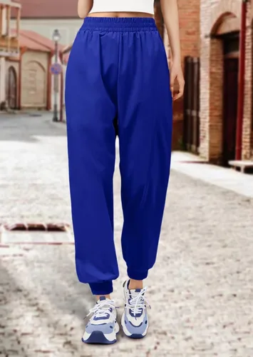 Miniatura 7 de JZC Pantalones de paracaídas para mujer, pantalones cargo holgados de cintura baja, pantalones Y2K con bolsillos, pantalones deportivos relajados