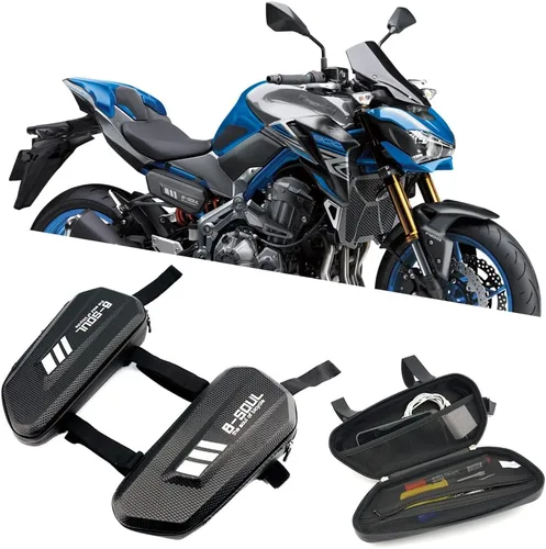 Para Kawasaki Z800 Z900 Z250 Z300 Z650 Z750 Z1000 Z1000SX 250 400 motocicleta Sillín lateral bolsa de herramientas paquete triángulo
