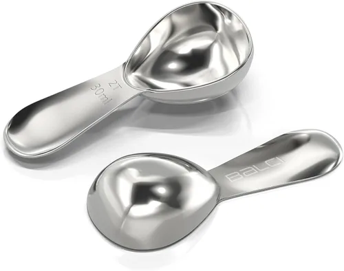 Miniatura 4 de BALCI - Cuchara de café de acero inoxidable (cuchara de 2 cucharadas) Cuchara medidora exacta para café, té, azúcar, harina y más 2 cucharadas