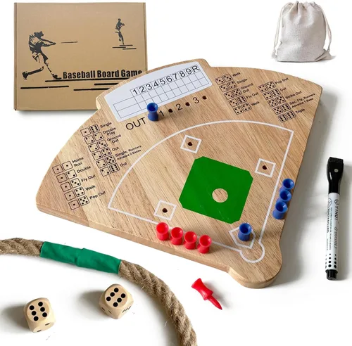 Miniatura 2 de Baseball Board Game, Oak Made Leisure Game for Sport Battle Table Game for Family Party Holiday