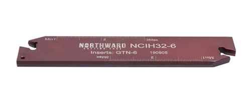 Miniatura 18 de Accusize Industrial Tools para insertos GTN-2, ancho 0.087–0.094 pulgadas, altura 0.75 pulgadas, NCIH19-2 Hoja ajustable de parada positiva