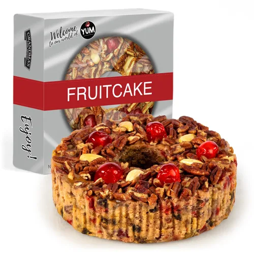 Beatrice Bakery Co. Pastel de Frutas Original, Frutas y Nueces Tradicionales de la Abuela Recién Hechas, Pastel de Frutas con Brandy, Bourbon y Ron,